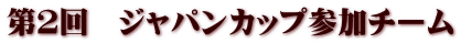 第2回 ジャパンカップ参加チーム